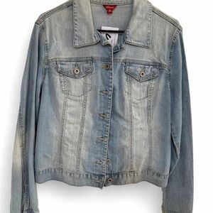 Guess Light Blue Wash Denim Jacket - Women's